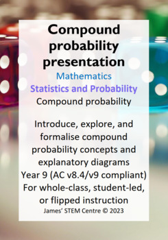 Preview of Compound probability presentation (editable) - AC Year 9 Maths - Probability