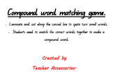 Compound word match game