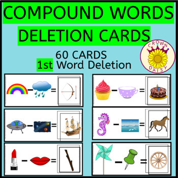 Preview of Compound Words First Word Deletion Cards