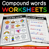 Compound words worksheets for preschool and kindergarten |