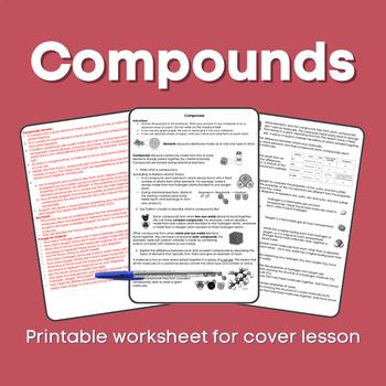 Preview of Compounds Cover lesson