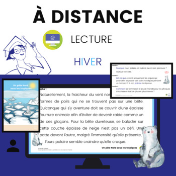 Preview of Compréhension de Lecture À DISTANCE - French Distance Learning Reading Winter