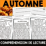 Compréhensions de lecture -  AUTOMNE et HALLOWEEN - French