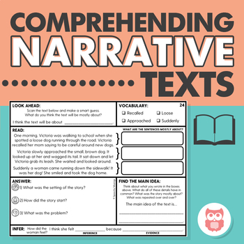 Preview of Narrative Texts Comprehension | Language Strategies, Vocabulary, Inferencing
