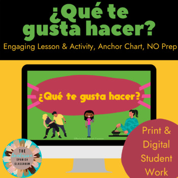 Preview of Comprehensible Input ◍ Gustar + Infinitive ◍ ¿Qué te gusta hacer? ◍ No prep!