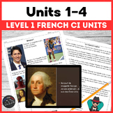 Comprehensible Input units for Beginning French - units 1-4