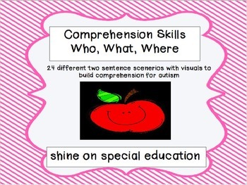 Preview of Comprehension Adapted Book/Autism