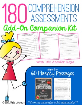 Preview of 180 Comprehension Assessments: Add-On Kit for Fluency Passages (sold separately)
