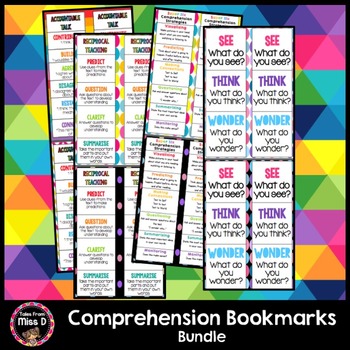 Comprehension Bookmarks by Tales From Miss D | Teachers Pay Teachers