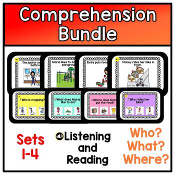 Preview of Comprehension Bundle (Listening and Reading) | Boom Cards