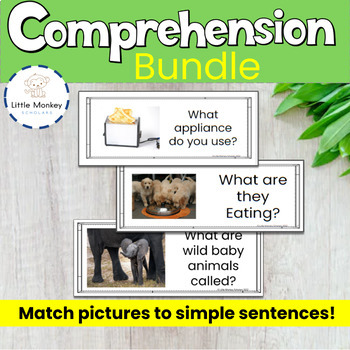 Preview of Comprehension Book Bundle with Real Photos | Picture Match