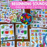 Beginning Sound Centers - Kindergarten Phonics Games