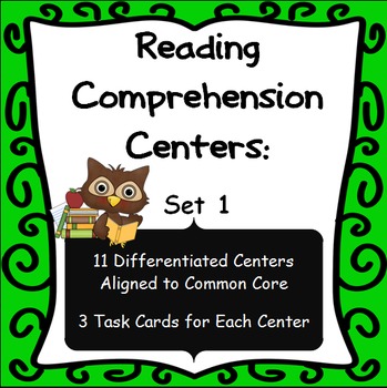 Preview of Reading Comprehension Centers Set 1