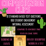 Comprehension Clips {standard based comprehend questions}