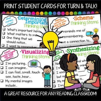 Comprehension Connections: Anchor Charts & Thinking Stems by Cece
