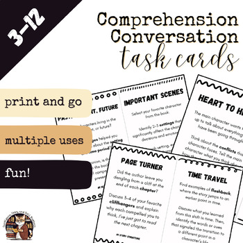 Preview of Comprehension Conversation Task Cards