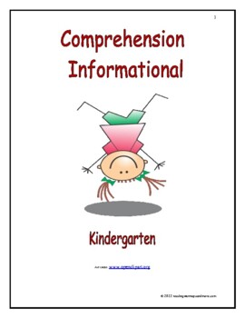 Preview of Comprehension - Informational - Kindergarten: Introduce/Practice/Assess