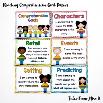 Reading Comprehension Goal Posters by Tales From Miss D | TpT