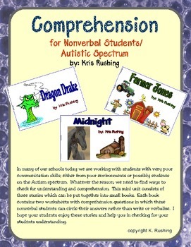 Preview of Reading Comprehension / Nonverbal Students