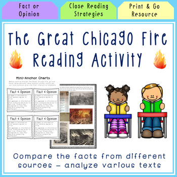 Preview of Comprehension Passage Using the Great Chicago Fire