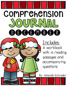 Preview of Comprehension Passages: December Journal Common Core Aligned (No Prep)