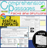Digital Comprehension Passages- Fact & Opinion - 2 DIGITAL