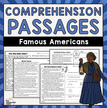 Preview of Comprehension Passages: Famous Americans