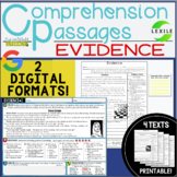 Digital Comprehension Passages-Finding Evidence- 2 DIGITAL