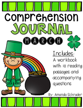 Preview of Comprehension Passages: March Journal Common Core Aligned (No Prep)
