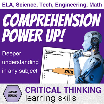 Preview of Comprehension Power-Up Lesson + Graphic Organizer: ELA, STEM (Frayer Model)