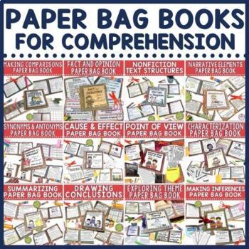 Preview of Comprehension Projects Bundle, Paper Bag Books, Test Prep, Intervention