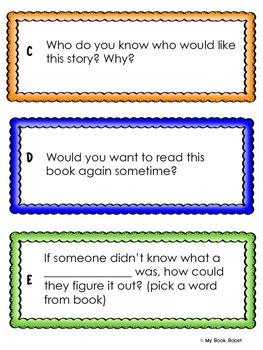 Comprehension Questions For Any Book by My Book Boost | TPT