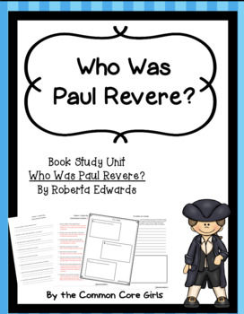 Preview of Comprehension Questions/Literacy Activities: Who Was Paul Revere? No Prep