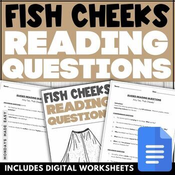 Preview of Comprehension Questions and Answers for Fish Cheeks - Short Story by Amy Tan