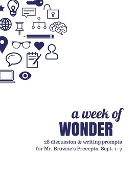 Preview of Comprehension Questions for 365 Days of Wonder: Mr. Browne's Precepts (Sept 1-7)