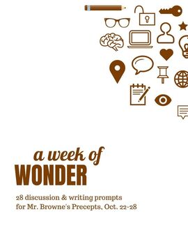 Preview of Comprehension Questions for 365 Days of Wonder: Mr. Browne's Precepts(Oct 21-28)