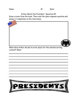 Arthur Meets The President Worksheets Teaching Resources Tpt