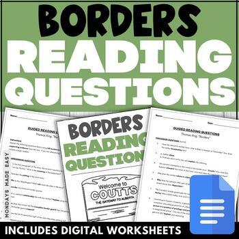 Preview of Comprehension Questions for Borders by Thomas King - Analysis, Theme, Setting