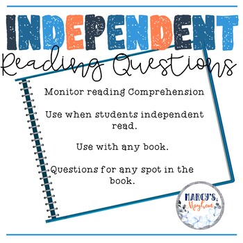 Preview of Independent Reading Questions - comprehension questions for any book