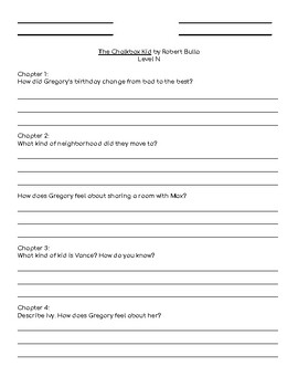 Comprehension Questions for Level N text: The Chalkbox Kid by MAURA O ...