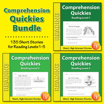 Preview of Short Comprehension Stories - Great for Special Education - No Prep Worksheets