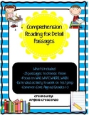 Comprehension Reading for Detail Passages