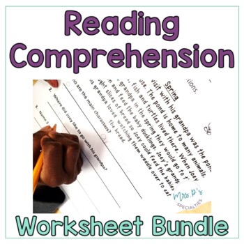Preview of Comprehension Sheets BUNDLE - Includes Digital Versions Distance Learning