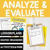 Analyze & Evaluate Graphic Organizers Literary Analysis Ac
