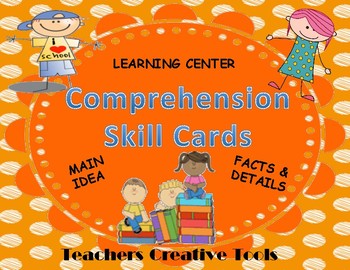 Preview of Comprehension Skills Cards Main Idea & Facts and Details