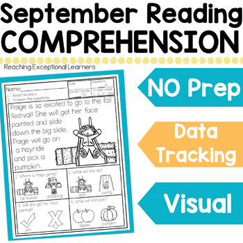 Preview of September Comprehension Special Education