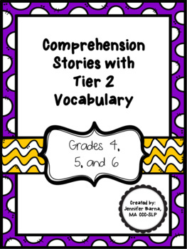 Preview of Comprehension Stories with Tier 2 Vocabulary