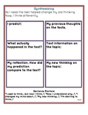 Literacy Station/ Action Card: Comprehension Strategies