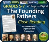 Founding Fathers Close Reading Comprehension Activities - 