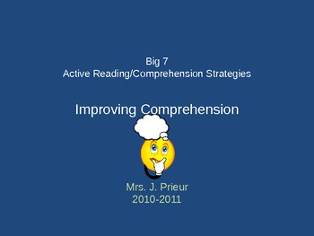 Preview of Comprehension Strategies - Powerpoint